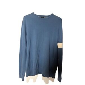 Rapha Men's Blue Crew Neck Knit Merino Wool Sweater Arm Stripe Size XXL NWT!